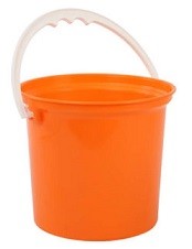 5kg Plastic Bucket - Orange